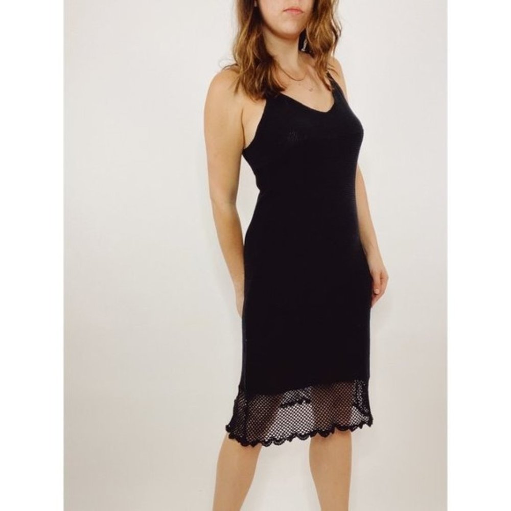 W by Worth Black Knit midi dress in black knit, a perfect staple! Size Small.